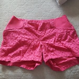 Old Navy Maternity eyelet pink shorts